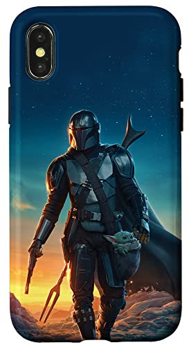iPhone X/XS Star Wars The Mandalorian and Grogu Sunset Poster Case