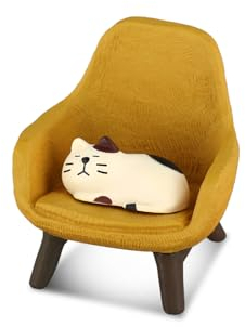 XIHIRCD Miniatur Figuren Katzen mit Kleinem Sofa, Mini Katzen Figuren Deko aus Kunstharz, Niedliche Katze Skulptur Mini-Schreibtisch Dekorations Zubehör für Büro Zuhause Warmes Geschenk