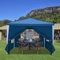 Yugodex Pavillon 3x3m Gartenpavillon Wasserdicht Stabil Partyzelt, UV-Schutz Gartenzelt, mit abnehmbaren Seitenwänden & Dach, Festzelt für Garten Party Hochzeit, Blau