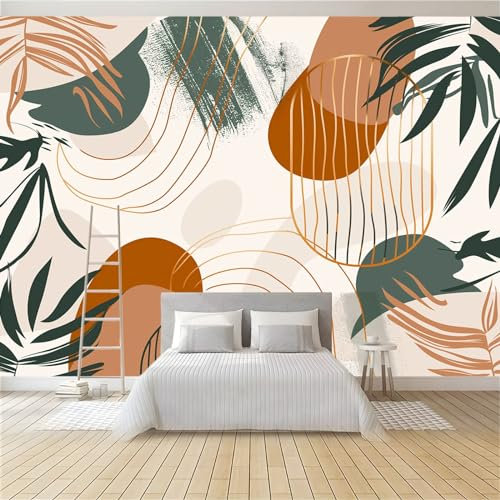 Lignes Bohèmes Abstraites Papier Peint Intissé Tapisserie Murales Panoramique 3D Mur de Fond Tv Papier Peint Chambre Enfant Adulte Poster Murales 300x210Cm
