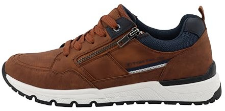 Tom Tailor Herren 9580190004 Sneaker, Cognac, 43 EU
