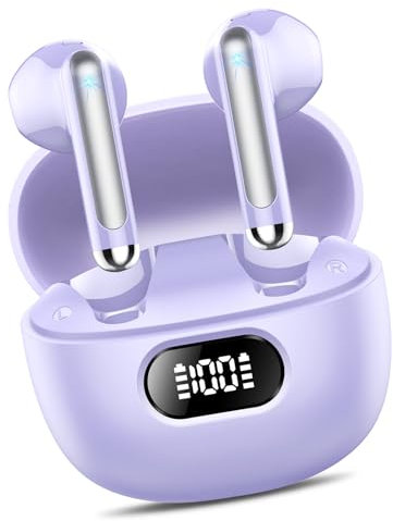 Tukio Auriculares Inalámbricos Bluetooth 5.3, Estéreo Con IP7 Impermeable, in Ear Con Pantalla LED