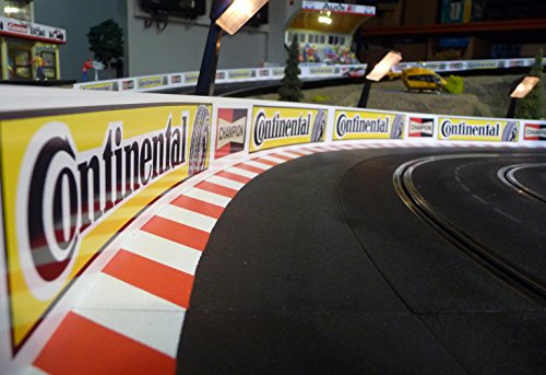 Generisch Slotcar LEITPLANKEN Bande 6cm x 200cm + Aufkleber für Carrera DIGITAL