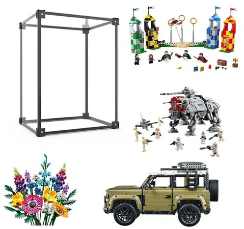 Vitrine Schaukasten für Lego 21343 10313 75956 75337 42110,Groß Acryl Transparente Staubdichte Display Case Box,50x30x30.5cm Thekenbox mit Tür für Modelle Figuren