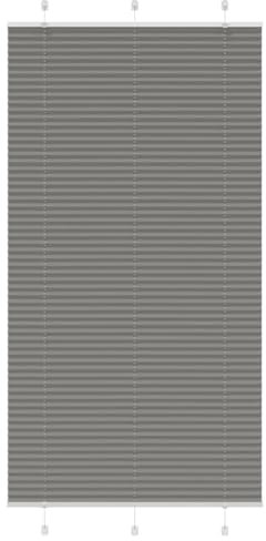 vidaXL Plissee Anthrazit 110x200 cm Stoffbreite 109,4 cm Polyester, Faltrollo, Klemmfix, Plisseerollo, Jalousie, Rollo, Plisseerollo für Fenster