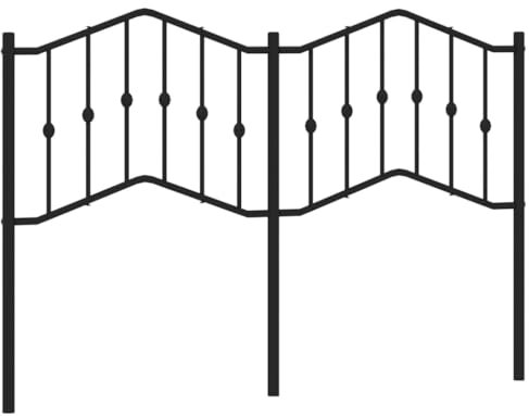 HEFZGDB Kopfteil Metall Schwarz 140 cm Bett Rückwand Bettkopfteil Kopfenden Headboard für Schlafräume Gästezimmer Hotel Herberge