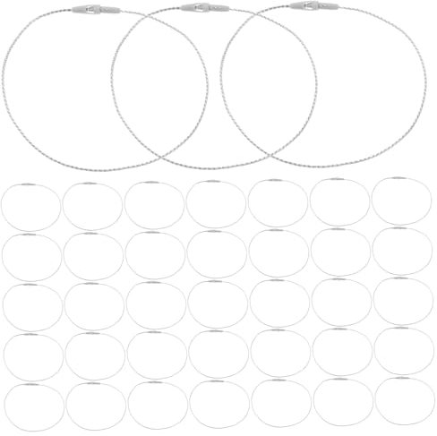 SOESFOUFU 100pièces De Suspension Pour Boules De Noël Avec Système De Snap Argenté Ficelle Pré-coupée Pour Décorations De Sapin De Noël Et Étiquettes Accessoires Pratiques Pour