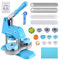 ButtonMaschine Pin Badge Maker Verschiedene Größen 25+32+58 mm DIY individuelle Metall-Button-Presse-Set mit 300 Sets Button-Herstellungsbedarf & Kreisschneider KEYSAFER