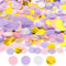 Konfetti 6000 Stück, 70g Rund Papier Konfetti Geburtstag Hochzeit Streudeko Confetti für Geburtstag Hochzeit Party Dekoration (Lila und Gold, 2,5cm)
