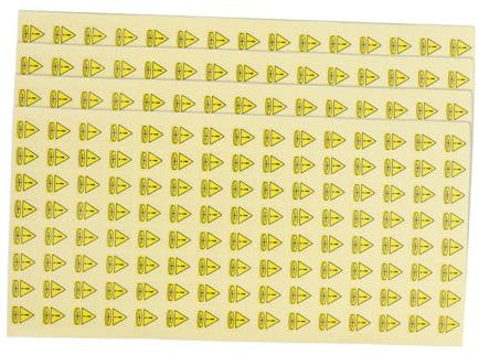 Lurrose 500 Stück Batterie-gefahrenwarnaufkleber, Selbstklebende Warnaufkleber, Warnaufkleber Für, Sicherheitsaufkleber Zum Abziehen Und Aufkleben