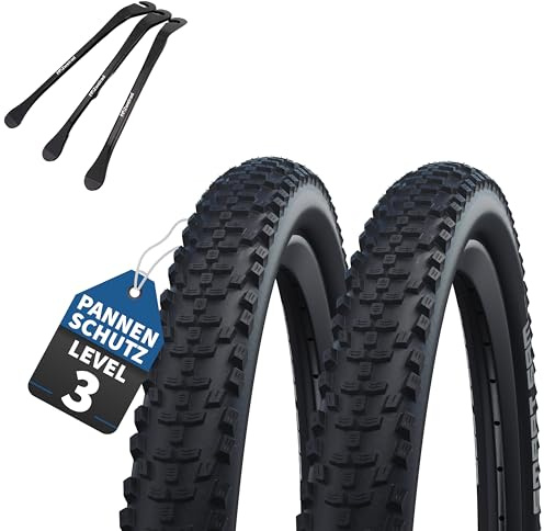 2er Set Schwalbe Fahrradreifen Smart Sam K-Guard HS624, 26 Zoll x 2.10 Zoll (54-559), auswählbar mit Schläuchen AV/DV/SV/Ohne + 3 MSZweirad Reifenheber
