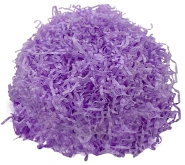 20g Lilac Shredded Tissue Paper for Hampers, Soft to The Touch, Ideal Hamper Filling, Christmas and Gift Packaging Filler