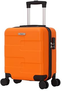 TROLLEY ADC Valise Cabine 45x36x20cm - Approuvé Bagage Cabine EasyJet, Vueling & +100 Compagnies Aériennes - Coque Rigide Anti-Choc (Orange)