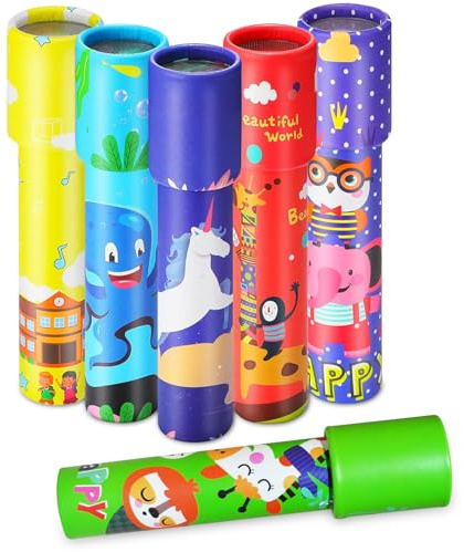 JYSNOW 6 Stück Kaleidoskop, Klassisches Kaleidoskope, Klassisches Kaleidoskope Kinder, Vintage Kaleidoskopes Lernspielzeug, für Kindergeburtstag, Weihnachten, Klassenzimmer Preise (Mehrfarbig)