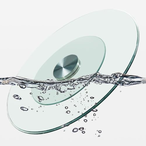 GSKFXJ 85cm 90cm 100cm Grande Bandeja Giratoria Vidrio Templado Lazy Susan Plato Giratorio De Cristal, Redondo Bandeja De Servir para Mesa De Comedor(90cm (36inch))