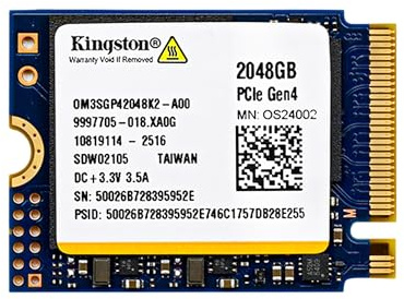 Kingston 2TB M.2 2230 PCIe Gen 4.0x4 NVMe SSD OM3SGP4 Compatible with Steam Deck Surface Ally Mini PC Up to 7000 MB/s