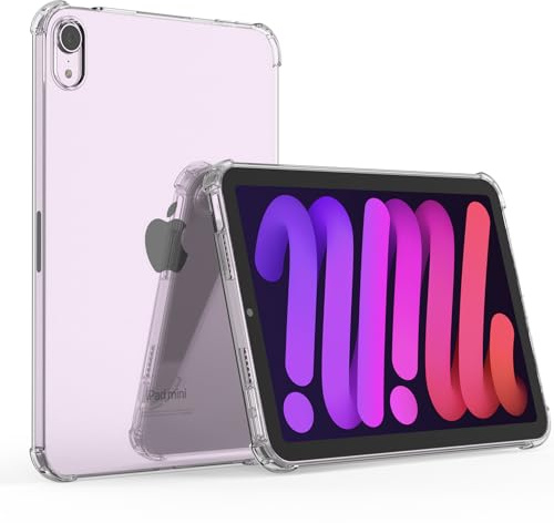 Lunivop Tablet Cover Compatible with iPad mini 7th/6th Generation Case 2024/2021 Slim TPU Anti-Yellowing Silicone Transparent Protective Cover for iPad mini 8.3 Inch (Clear)