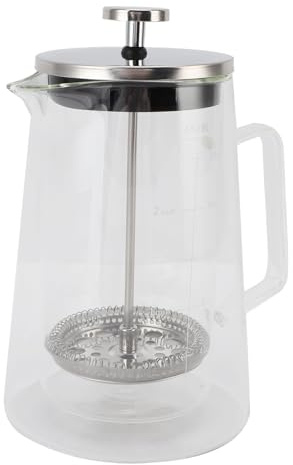 LiebeWH Caffettiera French Press da 650 Ml, Vetro Ad Alto Borosilicato, Macchina per caffè Isolata a Doppia Parete per Uso Domestico con Schiuma di caffè, tè e Latte