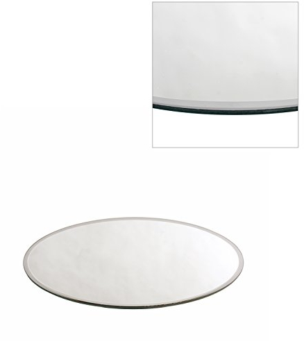 Decor Essentials ROUND-SQUARE-20-25-30-or-40CM-MIRROR-PLATES-WEDDING-TABLE-CENTREPIECES (20 cm Round)