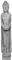 gartendekoparadies.de Schlanke Buddha Statue, Steinfigur, H. 66 cm, 8 kg, Grau, frostsicher aus Steinguss für Außenbereich