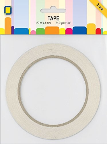 JE Jeje Nastro Biadesivo 3 mm x 20 m, Colore: Trasparente