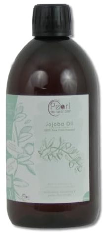 100% Pure Golden Jojoba Oil 500ml - Cold Pressed,Unrefined, Vegan, Hexane Free, No GMO. A perfect aromatherapy and massage base oil 500ml