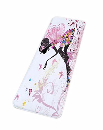 A.Monamour Badematten Badteppiche Badvorleger Rosa Schmetterling Mädchen Mit Blumen Kleid Blume Fee Engel Flügel Druck Mikrofaser Saugfähigen Flanell Stoff Anti-Rutsch Bad Badewannen Matten Teppiche