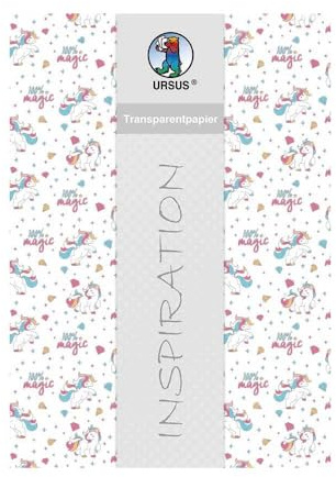 Transparentpapier Einhorn DIN A4-Format Papierbasteleien Kartengestaltung