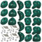 Garden Games Age 3+ 20 Pack of Premium Climbing Holds High Grip Steel Reinforced Polyresin with Stainless Steel Fixings (Green, 20)