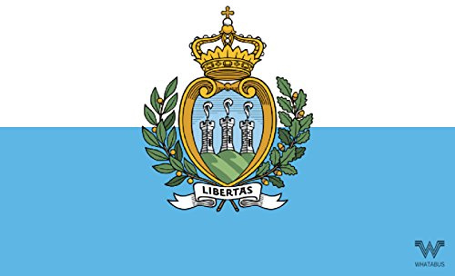 San Marino Flagge Aufkleber - Länderflagge als Sticker 8,5 x 5,5 cm