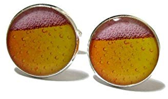 Death Devil Bier-Manschettenknöpfe – Geschenk für Väter – für Ihn – Hochzeits-Manschettenknöpfe – Geschenk für Großvater – lustiges Geschenk – Bierzubehör, Geschenk der Liebe, Metall