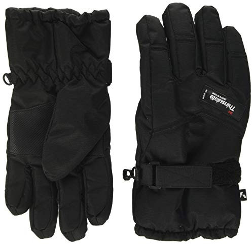 NAME IT Unisex NKNLIGHT Gloves 1FO Fäustlinge, Schwarz (Black Black), 7 (Herstellergröße: 7)