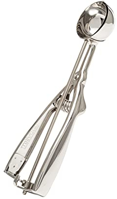 Millvado Stainless Steel Ice Cream and Cookie Scoop | Spring Loaded Lever Design, For Sorbet, Melon, Meatballs, Muffins, and More (1.5-Ounce)