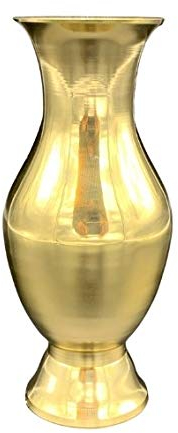 Blumenvase Gold 20cm Dekovase Tischvase Messing klassisch Griechisch Antik Ø7cm