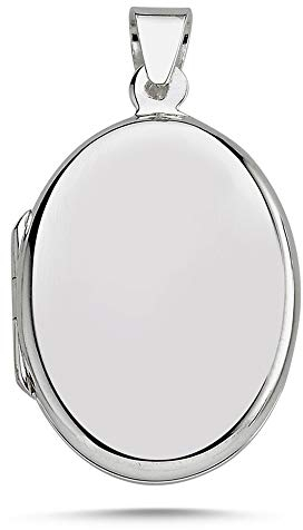 Vinani Medaillon oval glänzend 925 Sterling Silber Anhänger 2AMB-EZ
