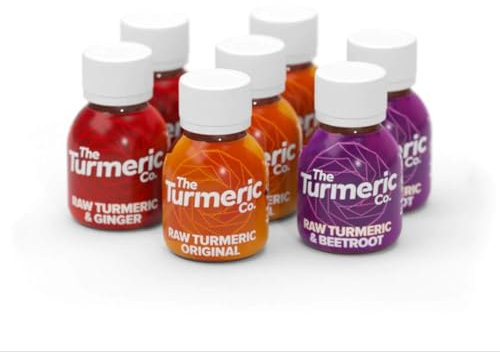 Turmeric, Ginger, Beetroot Shots - The Turmeric Co 7 Pack of Mixed Shots of Healthy, Vegan Shot Drinks, High Strength, Immune Support Made from Fresh Cold Pressed Turmeric and Ginger, Made in The UK