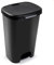 CABLEPELADO Cubo basura plástico, Cubo basura apertura pedal, Papelera de pedal, Cubo de pedal, Libre de BPA, 63.5 cm alto x 41 cm ancho x 36 cm fondo, Capacidad 50 Litros, Negro