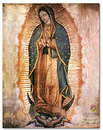 HWNU Leinwand Wandkunst der Tag der Jungfrau von Guadalupe In Mexiko Poster und Drucke Leinwand Portrait Bild Wohnzimmer Home Office Dekoration Rahmenlos