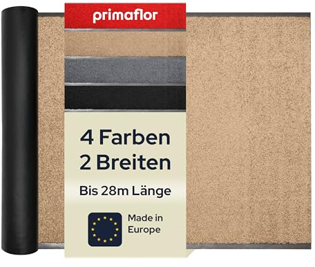 Primaflor Sauberlauf nach Maß - CLEAN, Beige, 0,90m x 3,00m, Rutschfester Schmutzfangläufer Meterware, Robuster Küchenläufer, Zuschneidbarer Teppichläufer, Eingangsmatte für Flur und Windfang