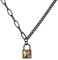 Personalised Picture Lock Shape Pendant Necklace Boys Customised Padlock Photo Charm Necklace Gifts for Birthday Xmas