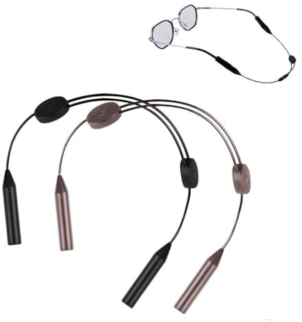 SWINILAYA Brillenband Sport - 2er Set Schwarz and Brown, Flexibles & Wasserdichtes Silikon-Brillenband für Herren, Damen & Kinder, Stabiler Halt beim Laufen, Schwimmen & Outdoor-Aktivitäten