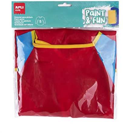 APLI Kids 18716 - Grembiule da pittura per bambini, materiale impermeabile con tasca - 2-3 anni