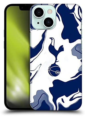 Head Case Designs Officially Licensed Tottenham Hotspur F.C. Blue And White Marble Badge Hard Back Case Compatible With Apple iPhone 13 Mini