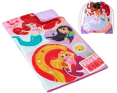 Idea Nuova Mädchen Prinzessin 2-teiliges Schlummerset mit Tragetaschen, Princess, 30x54