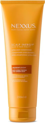 Nexxus, Scalp Inergy Professionelle Conditioner für feines und dünnes Haar, mit Weizenprotein und Ingwerwurzel, für nährendes, kräftigeres und brüchiges Haar, 250 ml