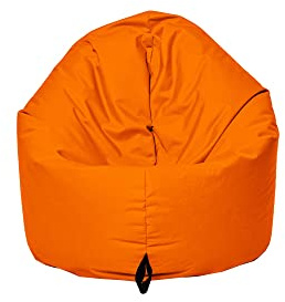 MB MILLINDABAG 2 in 1 Sitzsack für Kinder Jugendliche und Erwachsene Beanbag Sessel Kissen Indoor & Outdoor Gaminggeignet & bereits gefüllt Sitzkissen Bodenkissen (Orange, Durchmesser: 135 cm)