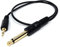 DRUT 50cm short 3.5mm MONO Jack to 6.35mm MONO Jack Plug Audio TS Coax Cable Lead, Male to Male Gold Flashed Ends 1.6ft