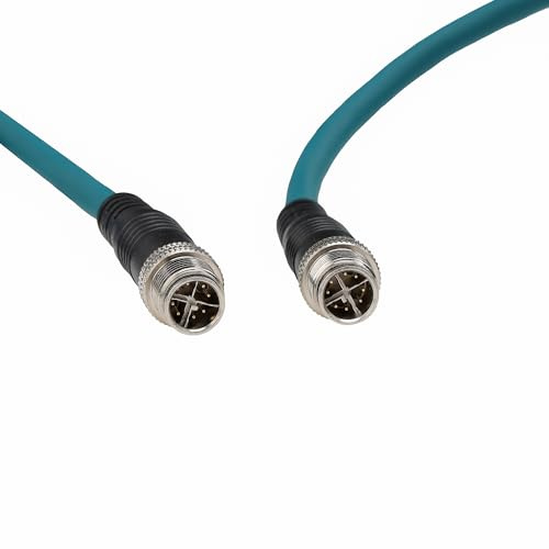 ZBLZGP M12 8 Positionen X-Code Stecker auf M12 8 Positionen X-Code Stecker Cat6a Ethernet geschirmtes Kabel für Cognex Industriekamera (3M)