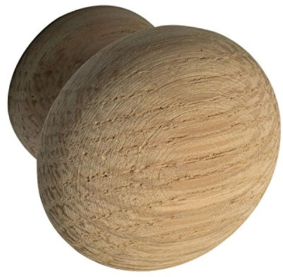 ALLES IM GRIFF Möbelknopf Hemera ø 30mm - Möbelknauf aus Holz Tiefe 28mm - Knauf für Schrank, Eiche roh