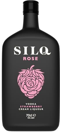 Silq Rose Strawberry Vodka Cream Liqueur, 15% ABV 70cl Perfect for Gifts, Parties and Celebrations